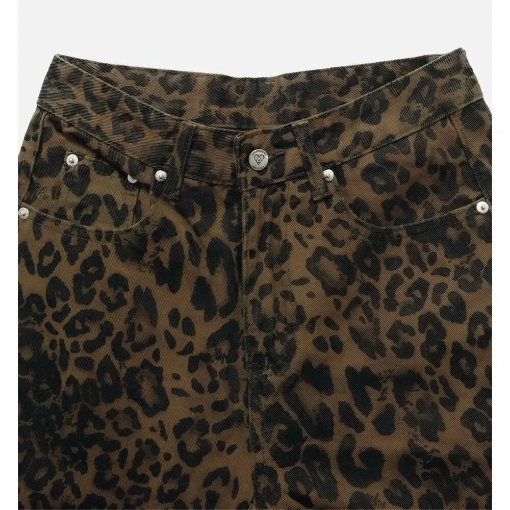 Aelfric Eden Leopard Print Jeans - NWT - Picture 4 of 6